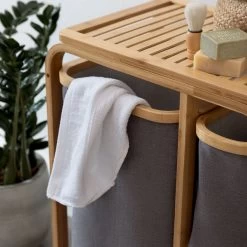 Lumaland Wasmand Van Bamboe - 1 XL Vak + 2 Compacte Vakken 49,5 X 33 X 71 Cm Beige -Schoonmaakartikelen Winkel 1200x1200 1790