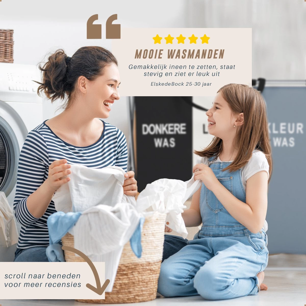 Landys Wasmand 3 Vakken - Opvouwbare Wassorteerder Met NL Opdruk - Aluminium Frame - 90L 5 Landys Wasmand 3 Vakken - Opvouwbare Wassorteerder Met NL Opdruk - Aluminium Frame - 90L - Afbeelding 3