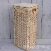Migo Styling - Wasmand - Hoog - Smal - Met Deksel - 31x31xH70 - Riet - Rotan - Naturel -Schoonmaakartikelen Winkel 1200x1200 1816