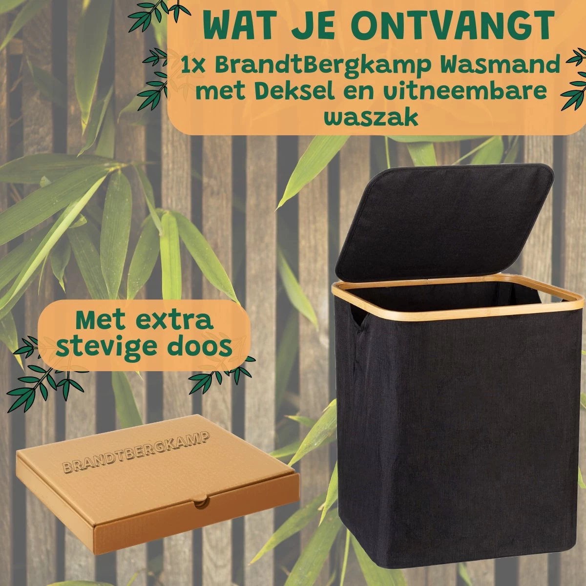 BrandtBergkamp Wasmand Zwart - 2 Stuks - Opvouwbare Wasmand - Wassorteerder - 150L 15 BrandtBergkamp Wasmand Zwart - 2 Stuks - Opvouwbare Wasmand - Wassorteerder - 150L - Afbeelding 13