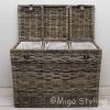 Migo Styling - Wasmand - 3 Vakken - Met Deksel - 85x40xH65 - Riet - Rotan - Trio -Schoonmaakartikelen Winkel 1200x1200 1852