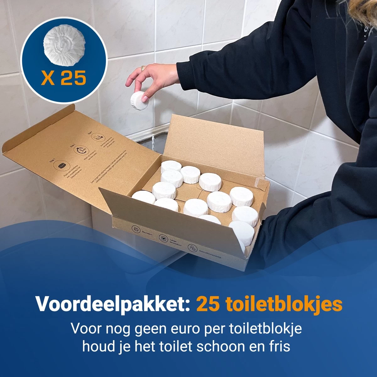 Witte Toiletblokjes Voor Inbouwreservoir Voor O.a Geberit En Grohe - 25 Stuks - Met Lavendel - Vlekvrij - Stortbakblokjes 7 Witte Toiletblokjes Voor Inbouwreservoir Voor O.a Geberit En Grohe - 25 Stuks - Met Lavendel - Vlekvrij - Stortbakblokjes - Afbeelding 5