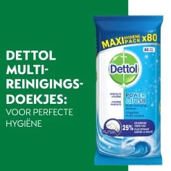 Dettol - Power & Fresh - Schoonmaakdoekjes - Oceaanfris - 4 X 80 Doekjes -Schoonmaakartikelen Winkel 1200x1200 1974