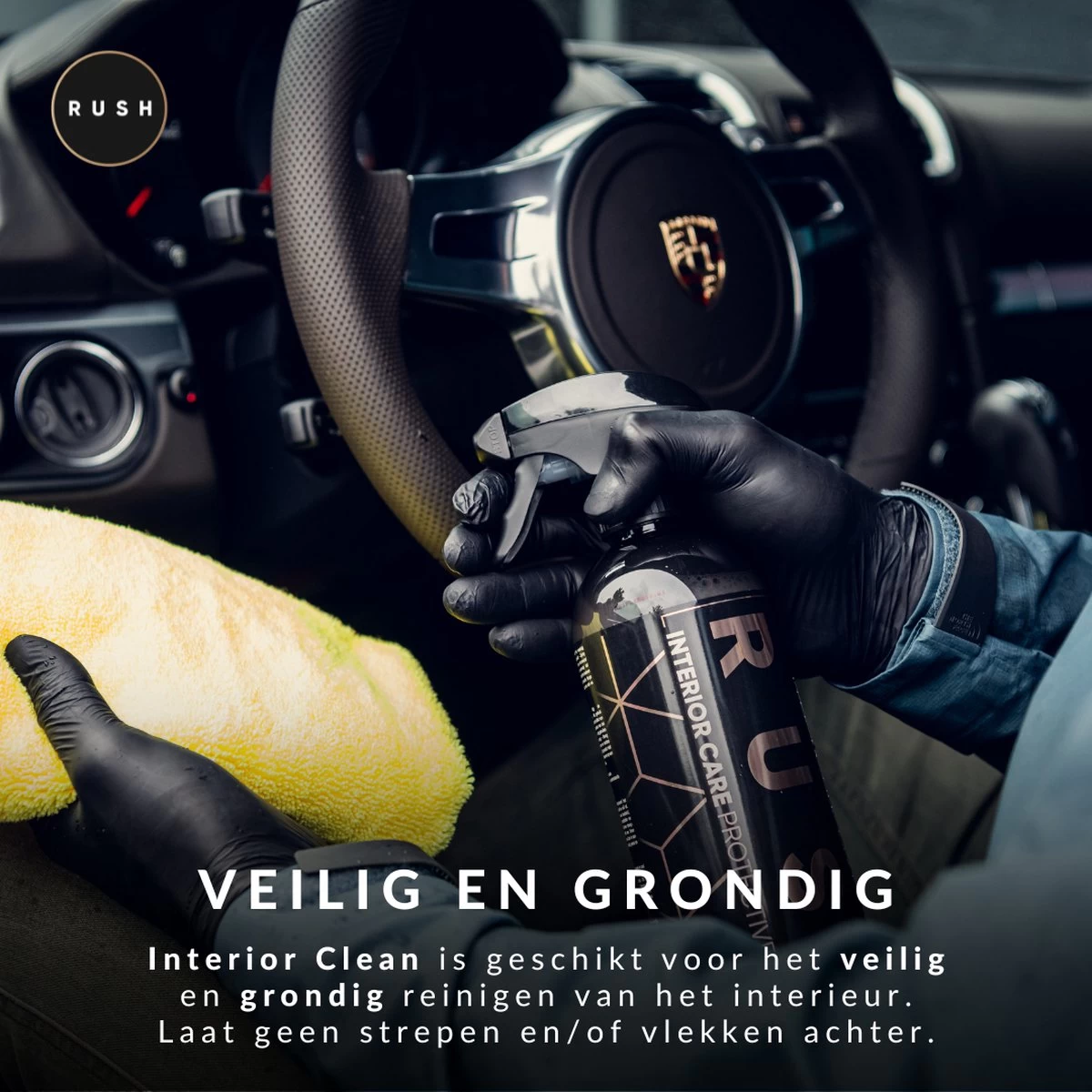 RUSH Interieur Reiniger - Bekleding Reiniger - Auto Wassen - Schoonmaken - Auto Accessories - Interior Care 300ml 4 RUSH Interieur Reiniger - Bekleding Reiniger - Auto Wassen - Schoonmaken - Auto Accessories - Interior Care 300ml - Afbeelding 2