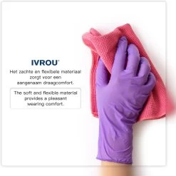 IVROU® Nitril Handschoenen - 100 Stuks Wegwerp Handschoenen - Poeder Vrij, Latex Vrij - Maat: M - Violet Blauw -Schoonmaakartikelen Winkel 1200x1200 2216