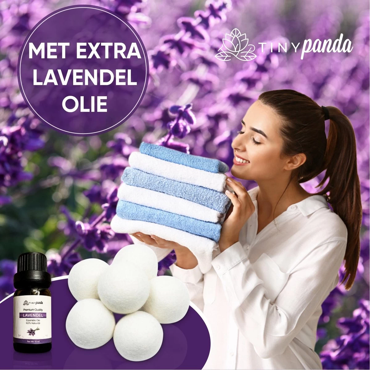 Merkloos Droger Ballen XL 6 Stuks Inclusief Lavendelolie – Zero Waste Dryer Balls - Duurzaam – Wasverzachter – Herbruikbare Drogerballen – Droogt De Was Sneller – Tiny Panda 10 Merkloos Droger Ballen XL 6 Stuks Inclusief Lavendelolie – Zero Waste Dryer Balls - Duurzaam – Wasverzachter – Herbruikbare Drogerballen – Droogt De Was Sneller – Tiny Panda - Afbeelding 8