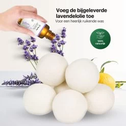 Tenify 6 XL Drogerballen + Extra Lavendel Olie - Wasbollen - Duurzaam - Schaapswol - Wasverzachter - Wasdrogerballen - Herbruikbare Droogballen - Energie Besparen 16 Tenify 6 XL Drogerballen + Extra Lavendel Olie - Wasbollen - Duurzaam - Schaapswol - Wasverzachter - Wasdrogerballen - Herbruikbare Droogballen - Energie Besparen -Schoonmaakartikelen Winkel 1200x1200 535