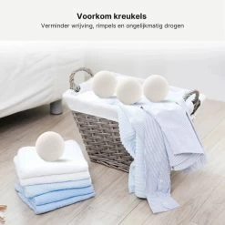 Wollen Drogerballen - Duurzaam & Milieuvriendelijk - Wasbol - Verkort Droogtijd - Droogballen - Hypoallergeen En Chemicaliënvrij - Bespaar Op Energierekening - Wasdroger Ballen - Wasbollen -Schoonmaakartikelen Winkel 1200x1200 625