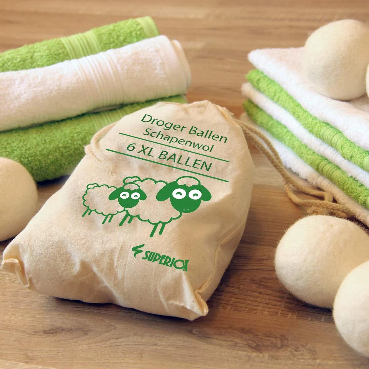 Droger Ballen Wol - Wasdroger Herbruikbare Wollen Droger Ballen - Droogballen Voor Snellere Droogtijd- Set 6 Stuks - Swilix 7 Droger Ballen Wol - Wasdroger Herbruikbare Wollen Droger Ballen - Droogballen Voor Snellere Droogtijd- Set 6 Stuks - Swilix - Afbeelding 5
