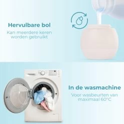 FAVE Doseerbol - Wasbollen - Drogerbollen - Transparant - Doseerdop - 230ml - 2 Stuks - Inclusief E-book -Schoonmaakartikelen Winkel 1200x1200 698