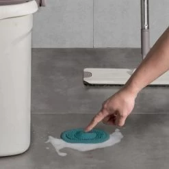 Heuts Goods - Gootsteenzeef - Gootsteenstop - Afvoerzeef - Afvoerstop - Spoelbal - Bad - Douchebak - Keuken - Wasbak - Badkuip - Siliconen - Donkerblauw -Schoonmaakartikelen Winkel 1200x1200 741