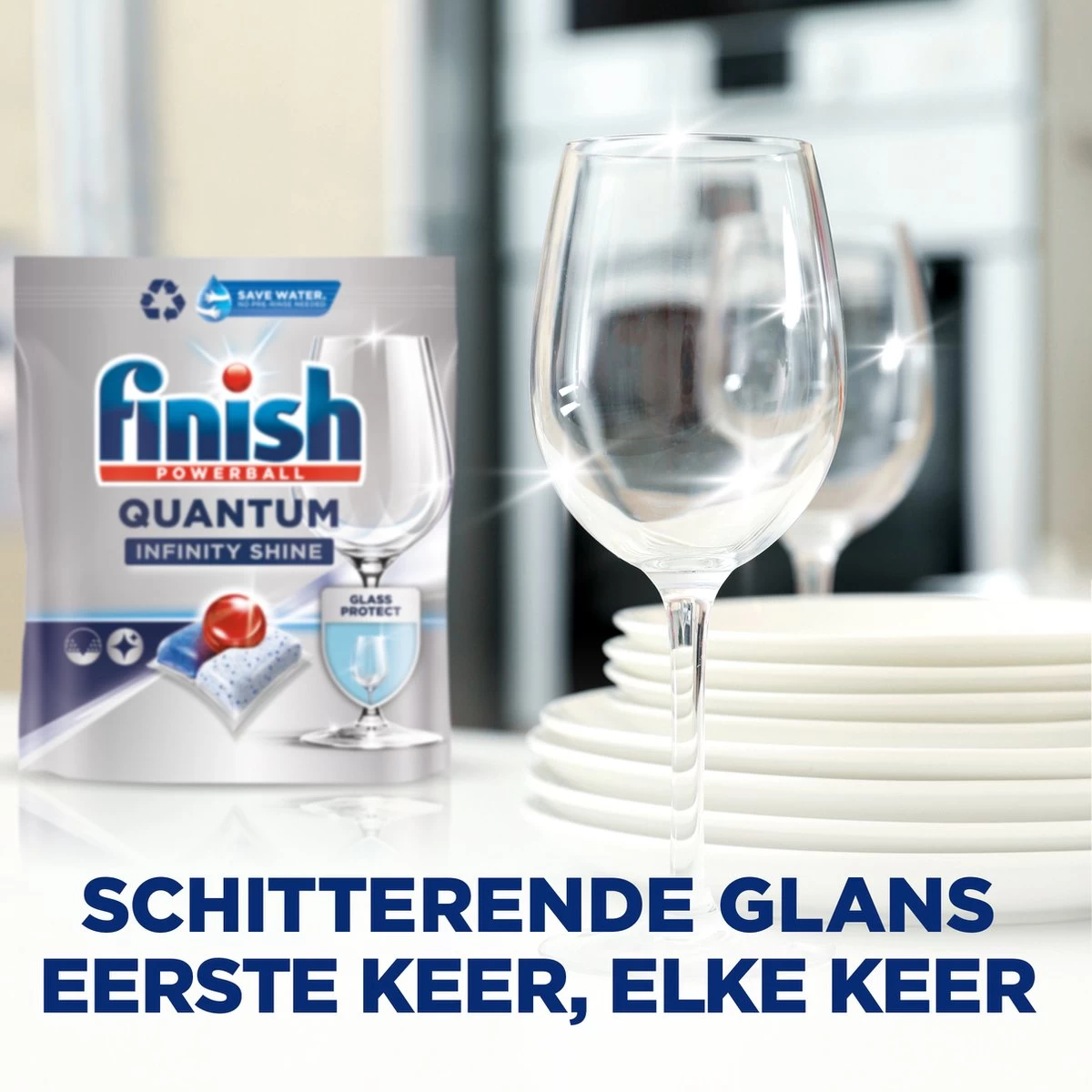 Finish Quantum Infinity Shine Vaatwastabletten - 166 Capsules 8 Finish Quantum Infinity Shine Vaatwastabletten - 166 Capsules - Afbeelding 6