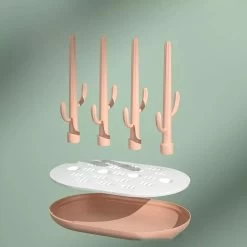 Merkloos Flessen Droogrek - Baby Flessenrek - Afdruiprek - Rose - Drying Rack - Bidon - Babyfles -Schoonmaakartikelen Winkel 1200x1200 798