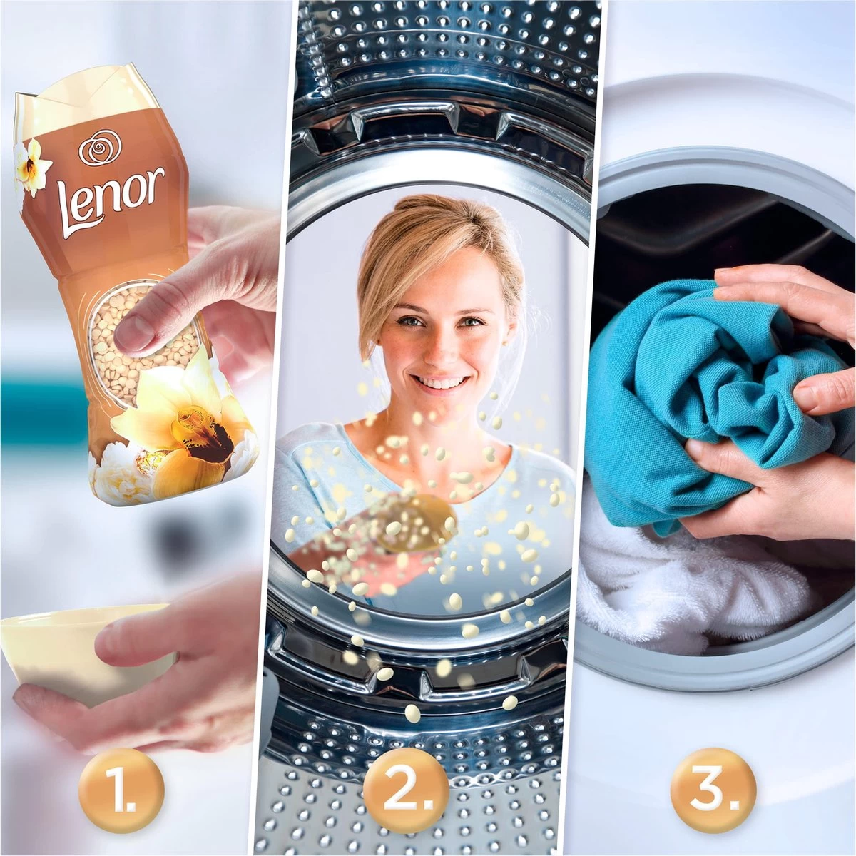 Lenor Geurbooster Gouden Orchidee - Geurparels - 6x16 Wasbeurten - Voordeelverpakking 7 Lenor Geurbooster Gouden Orchidee - Geurparels - 6x16 Wasbeurten - Voordeelverpakking - Afbeelding 5