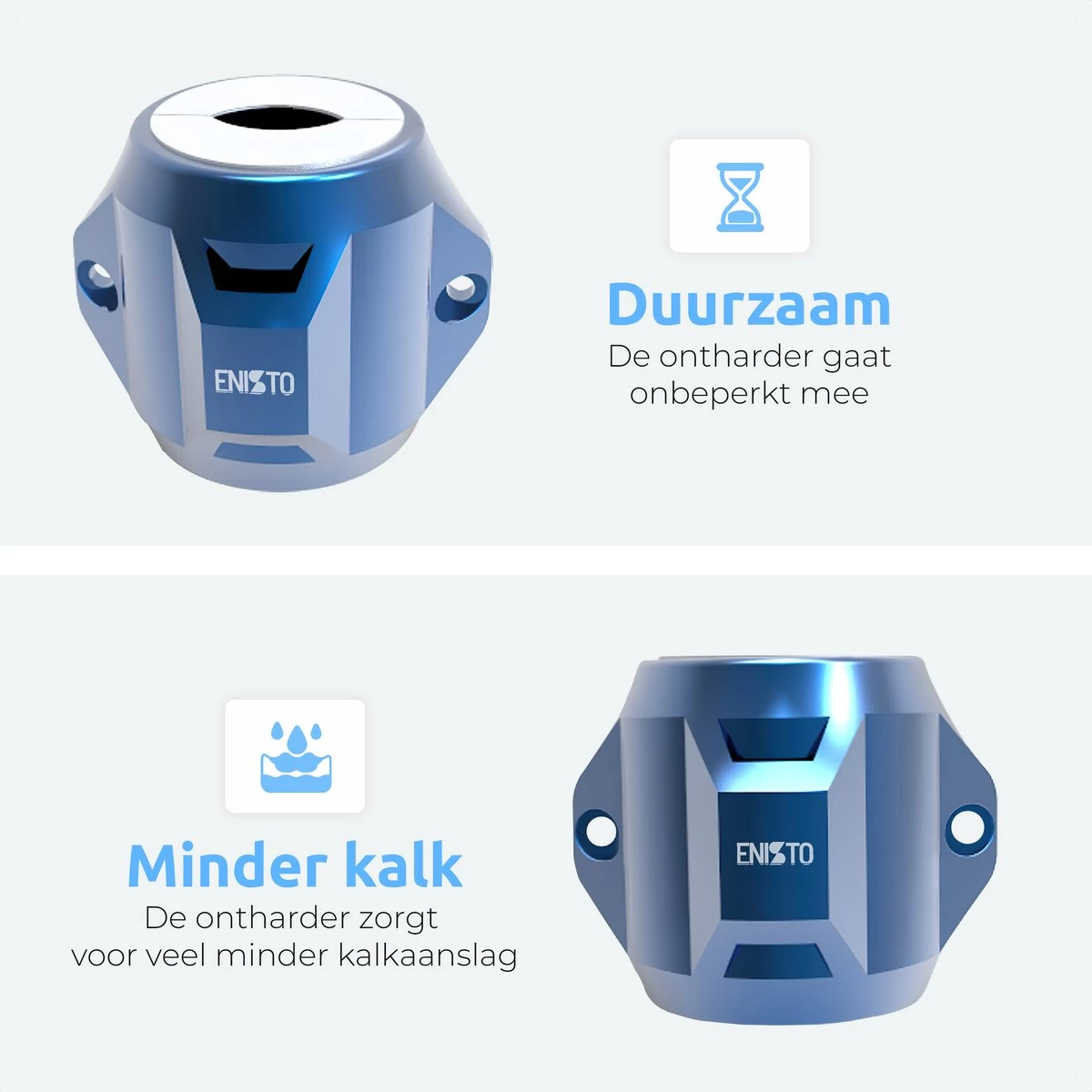 ENISTO® Magnetische Waterontharder Medium – Waterontharder Magneet – Douchefilter – 15.000 Gauss – Waterontkalker – Waterverzachter – Antikalk – Blauw – RVS 4 ENISTO® Magnetische Waterontharder Medium – Waterontharder Magneet – Douchefilter – 15.000 Gauss – Waterontkalker – Waterverzachter – Antikalk – Blauw – RVS - Afbeelding 2