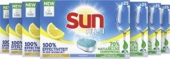 SUN® Sun All-In-1 Citroen Vaatwastabletten - 7 X 24 Tabletten - Voordeelverpakking -Schoonmaakartikelen Winkel 1200x417 1