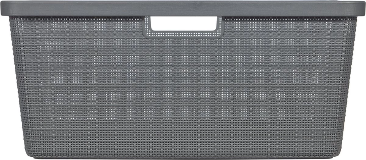 Curver Jute Wasmand - 46L - Donkergrijs 6 Curver Jute Wasmand - 46L - Donkergrijs - Afbeelding 4