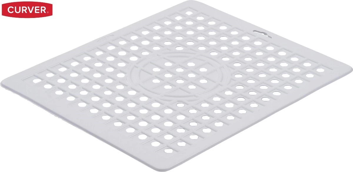 Curver Gootsteenmat Rechthoekig - 26x32x1 Cm - Wit 3 Curver Gootsteenmat Rechthoekig - 26x32x1 Cm - Wit