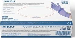 IVROU® Nitril Handschoenen - 100 Stuks Wegwerp Handschoenen - Poeder Vrij, Latex Vrij - Maat: M - Violet Blauw