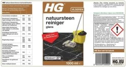 HG Natuursteenreiniger Glans (product 37) - 1L - Voor Regelmatig Gebruik Van Marmer En Kalkhoudend Natuursteen -Schoonmaakartikelen Winkel 1200x642 2