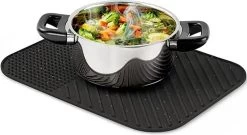 Merkloos Afdruipmat Met GRATIS Afwasborstel - Droogmat - Afdruipmat Siliconen - BPA Vrij - Afdruipmat Voor Afwas - Zwart -Schoonmaakartikelen Winkel 1200x655 1