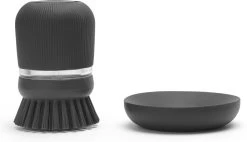 Brabantia Sink Side Afwasborstel - Met Zeepdispenser- Dark Grey -Schoonmaakartikelen Winkel 1200x688