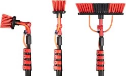 Umuzi Cleaning Telescopische Waterborstel - Uitschuifbare Schrobborstel Voor Ramen, Gevel En Huis - 1,3 Tot 4,6 Meter - Reiniger Met 4 Uitschuifbare Delen - Zeepdispenser Met Doseerknop -Schoonmaakartikelen Winkel 1200x728 3