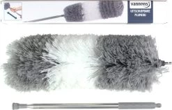 Vannons - Plumeau - Ragebol - Plumeau Uitschuifbaar Tot 245 Cm - Met Telescoopsteel - Wasbaar Microvezel - Grijs Wit -Schoonmaakartikelen Winkel 1200x769 3