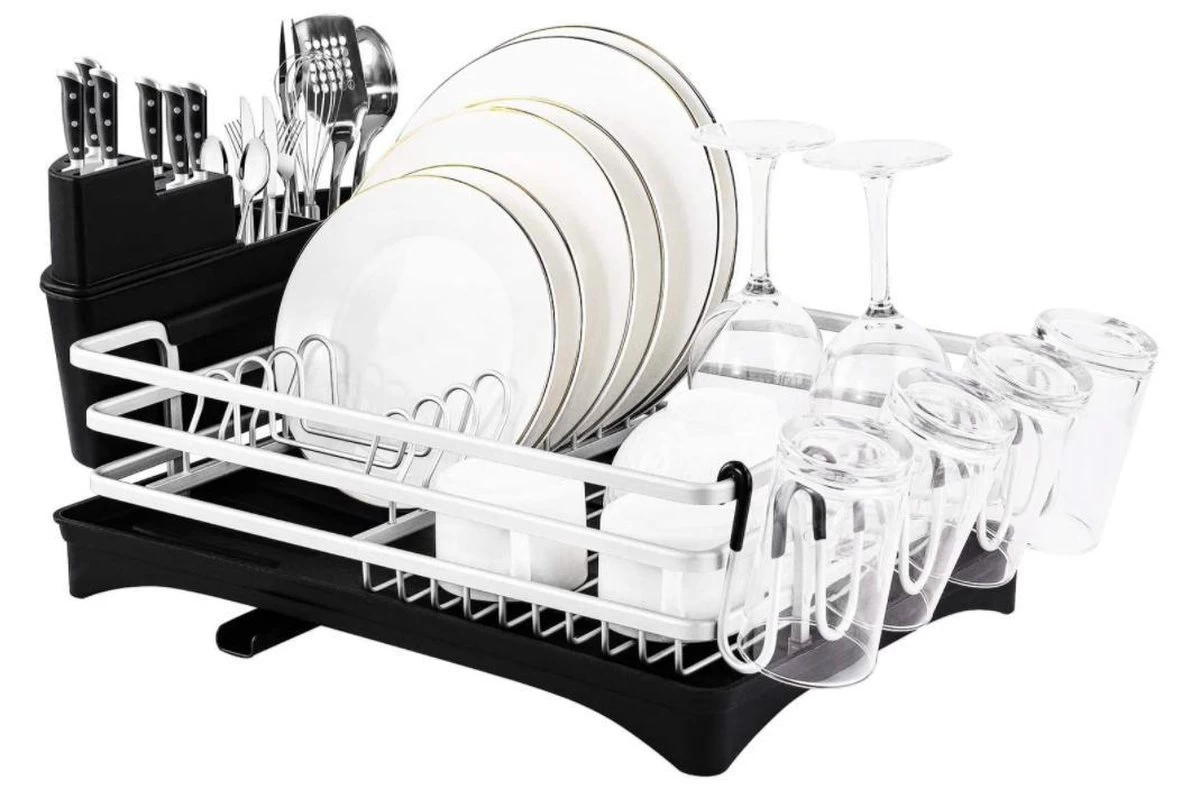 Doogo® Afdruiprek Met Bestekkorf En Lekbak Voor Keukenborden En Bestek Afdruiprek Met Draaibare Uitloop 10 Doogo® Afdruiprek Met Bestekkorf En Lekbak Voor Keukenborden En Bestek Afdruiprek Met Draaibare Uitloop - Afbeelding 8