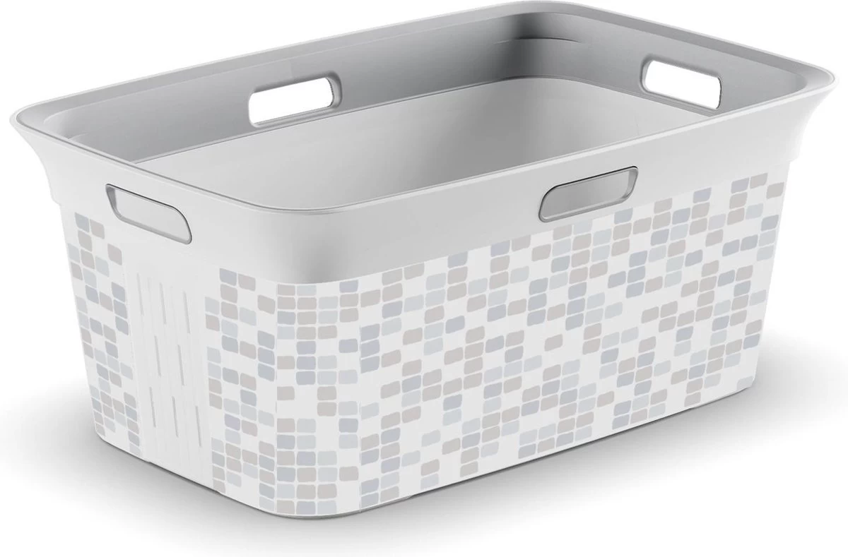 Kis Chic Home Wasmand - 45L - 59x39x27cm - Mosaic 3 Kis Chic Home Wasmand - 45L - 59x39x27cm - Mosaic