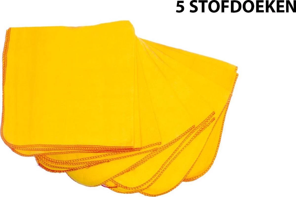Sorprese - 5 Stuks - Gele Stofdoeken - 40 X 50 GROOT - Stofdoek - Stofdoeken - Cadeau 4 Sorprese - 5 Stuks - Gele Stofdoeken - 40 X 50 GROOT - Stofdoek - Stofdoeken - Cadeau - Afbeelding 2