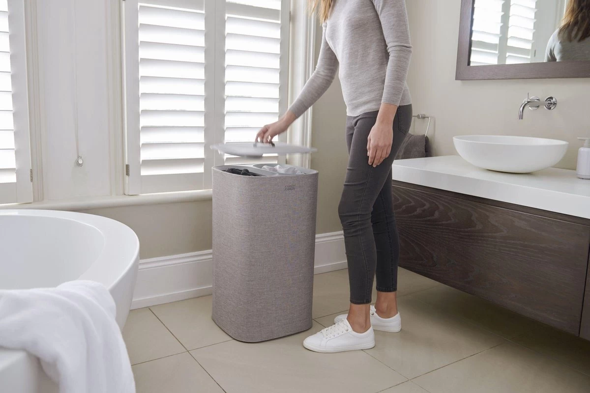 Tota Wasmand, 60 L, 2 Compartimenten, Grijs - Joseph Joseph 4 Tota Wasmand, 60 L, 2 Compartimenten, Grijs - Joseph Joseph - Afbeelding 3