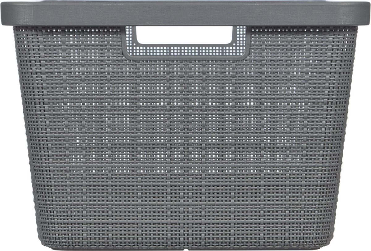 Curver Jute Wasmand - 46L - Donkergrijs 9 Curver Jute Wasmand - 46L - Donkergrijs - Afbeelding 7