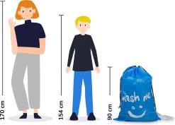 Wonair - Grote Waszak - 60x90cm - Hemelsblauw - Met Trekkoord En Draagband -Schoonmaakartikelen Winkel 1200x860 1