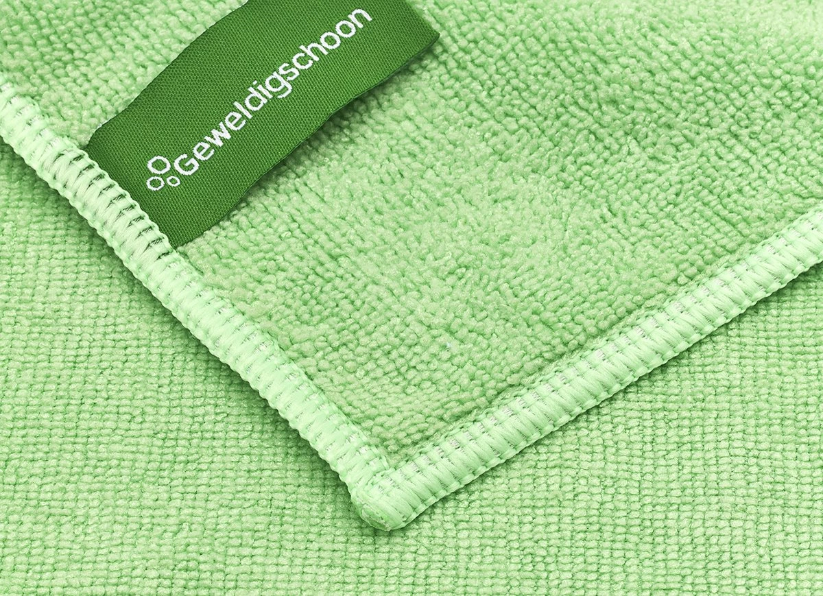 Geweldigschoon Groene Microvezel Raamdoekenset Bestaande Uit 1 Schoonmaakdoek + 1 Droogdoek (raamdoeken, Raamset) 4 Geweldigschoon Groene Microvezel Raamdoekenset Bestaande Uit 1 Schoonmaakdoek + 1 Droogdoek (raamdoeken, Raamset) - Afbeelding 2