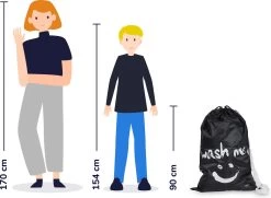 Wonair - Waszak Groot - 60x90cm - Zwart - Met Trekkoord En Draagband -Schoonmaakartikelen Winkel 1200x877