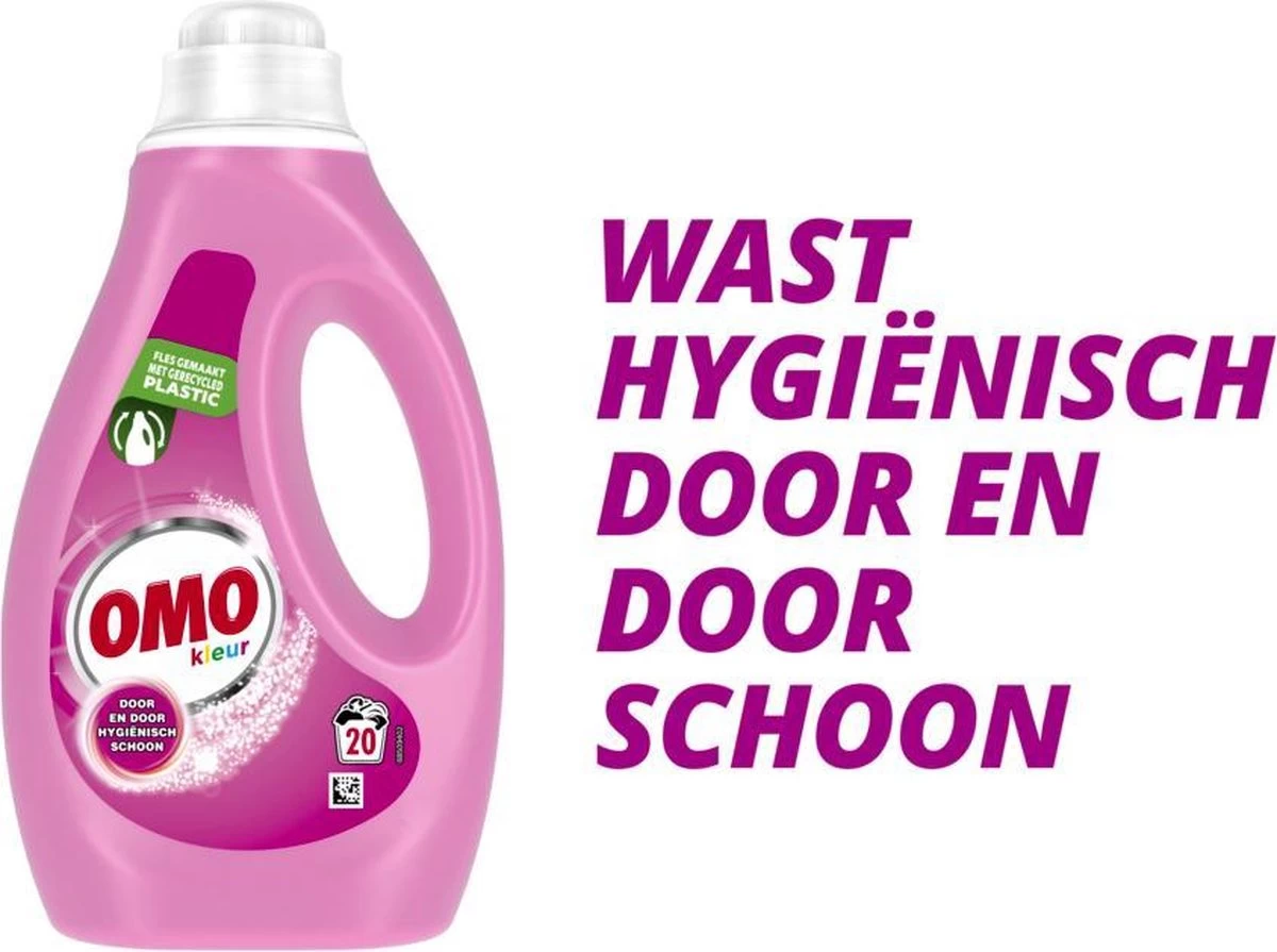 Omo Kleur Vloeibaar Wasmiddel - 6 X 20 Wasbeurten - Voordeelverpakking 7 Omo Kleur Vloeibaar Wasmiddel - 6 X 20 Wasbeurten - Voordeelverpakking - Afbeelding 5