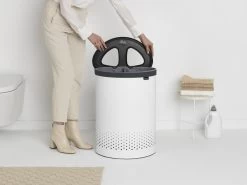 Brabantia Wasmand Met Deksel - 55 L - White / Dark Grey Kunststof Deksel -Schoonmaakartikelen Winkel 1200x900 53