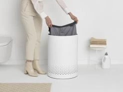 Brabantia Wasmand Met Deksel - 55 L - White / Dark Grey Kunststof Deksel -Schoonmaakartikelen Winkel 1200x900 54