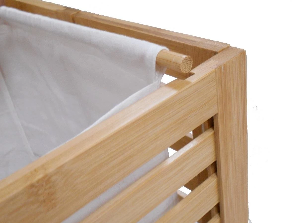 HUISSON Wasmand Met Deksel Bamboe Uitneembare Waszak Wasmanden Met Deksel 75 Ltr. 10 HUISSON Wasmand Met Deksel Bamboe Uitneembare Waszak Wasmanden Met Deksel 75 Ltr. - Afbeelding 8