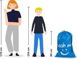 Wonair - Waszakken Voor Wasgoed - 60x90cm - Hemelsblauw - Met Trekkoord -Schoonmaakartikelen Winkel 1200x913 1