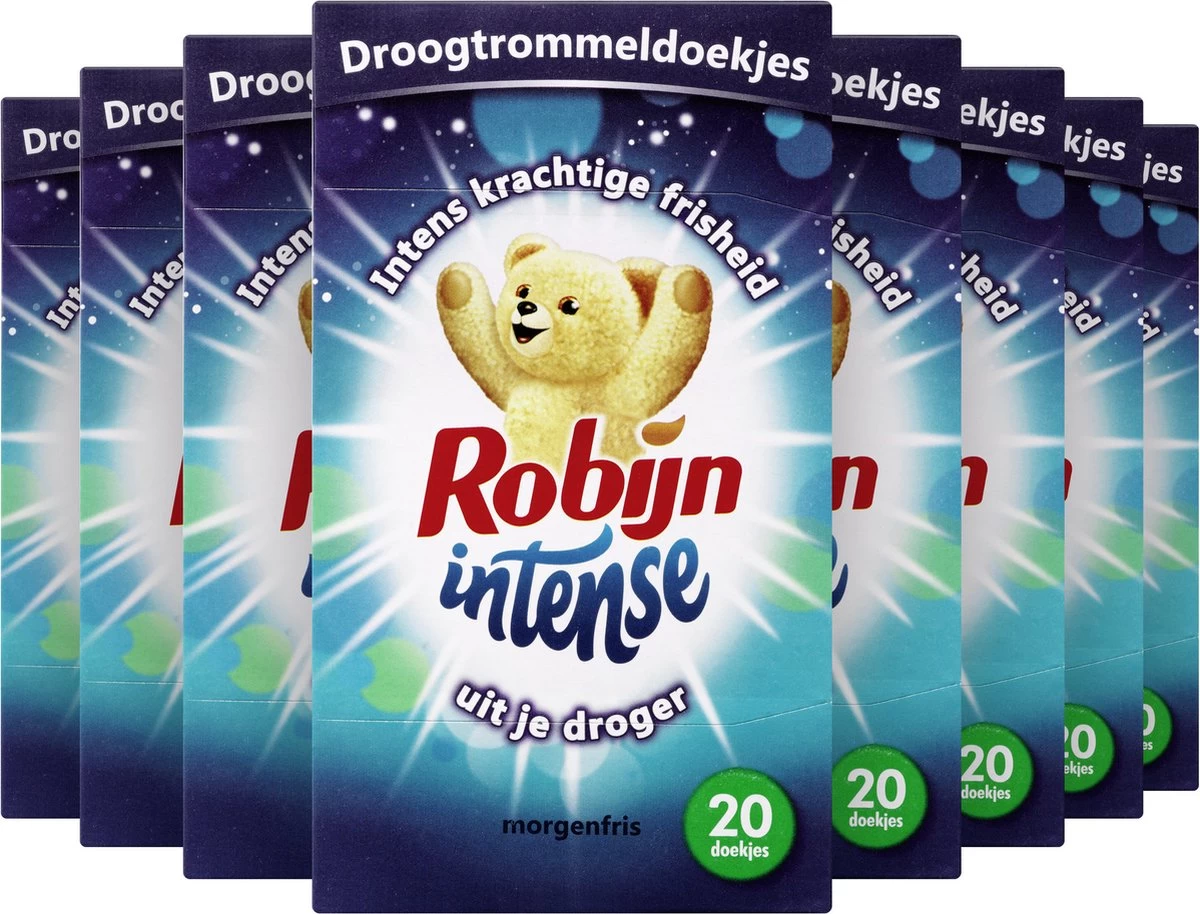 Robijn Intense Morgenfris Droogtrommeldoekjes - 9 X 20 Stuks - Voordeelverpakking 10 Robijn Intense Morgenfris Droogtrommeldoekjes - 9 X 20 Stuks - Voordeelverpakking - Afbeelding 8