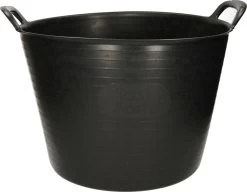 Flexibele Kuip Emmer/wasmand Rond Zwart 40 Liter - Opbergmanden