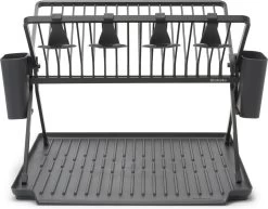 Brabantia SinkSide Afdruiprek - Inklapbaar - Dark Grey -Schoonmaakartikelen Winkel 1200x937