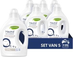 Neutral Parfumvrij Wasverzachter - 5 X 27 Wasbeurten - Voordeelverpakking