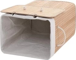 FEDEC Bamboe Wasmand 72L - Deksel En Uitneembare Linnen Waszak - 29x39x57 CM -Schoonmaakartikelen Winkel 1200x947 3