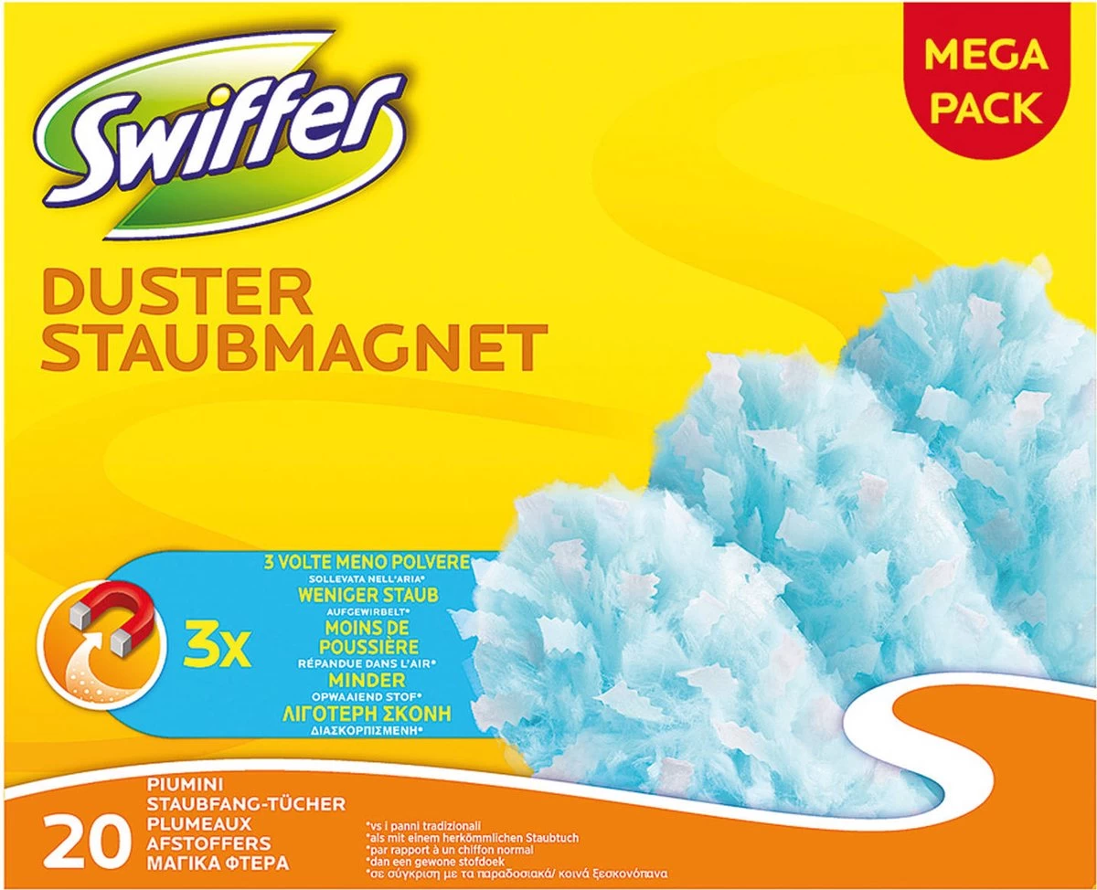 Swiffer Duster - 20 Navullingen - Stofdoekjes 3 Swiffer Duster - 20 Navullingen - Stofdoekjes