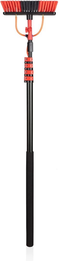 Umuzi Cleaning Telescopische Waterborstel - Uitschuifbare Schrobborstel Voor Ramen, Gevel En Huis - 1,3 Tot 4,6 Meter - Reiniger Met 4 Uitschuifbare Delen - Zeepdispenser Met Doseerknop -Schoonmaakartikelen Winkel 273x1200