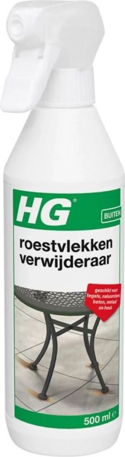 HG Roestvlekken Verwijderaar - 500ml - Veilig In Gebruik - Voor Alle Natuursteensoorten, Alle Houtsoorten, Keramische Tegels, Dakpannen -