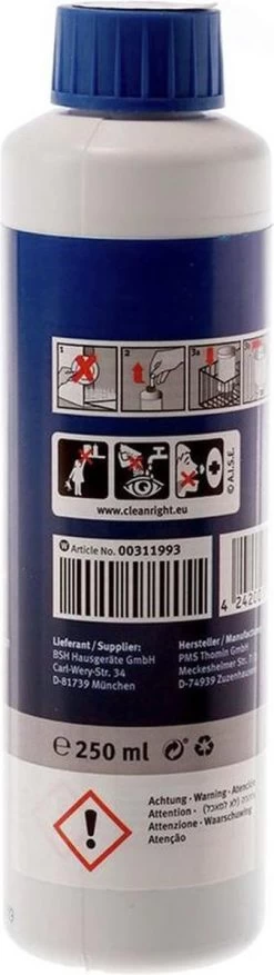 Bosch / Siemens Vaatwasser Reiniger - 250 Ml 8 Bosch / Siemens Vaatwasser Reiniger - 250 Ml -Schoonmaakartikelen Winkel 338x1200